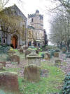 Photograph of St Mary's Church Chepstow from the churchyard