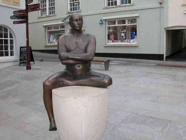 close-up photograph of Chepstow's statue