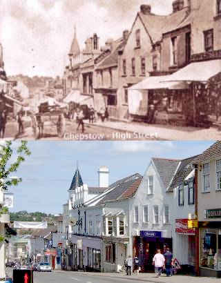 View down the High Street Chepstow