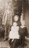 Alfred James Parkhouse with his wife and family at Rose Cottage Puriton Somerset in 1906/1907 when his father died - click for larger image