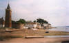 Lympstone foreshore looking south with the tide out. Bass's is in the centre - click for larger image