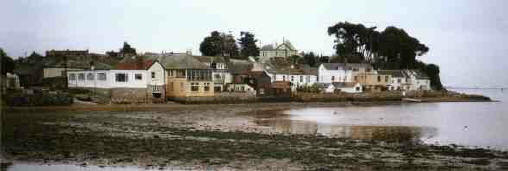 Lympstone shoreline. Bass's is the white building left of centre - click for larger view