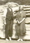 William James ("Bill" Bass and his wife Alice Jane on Porthkerry beach (with the tide out!) - click for larger image